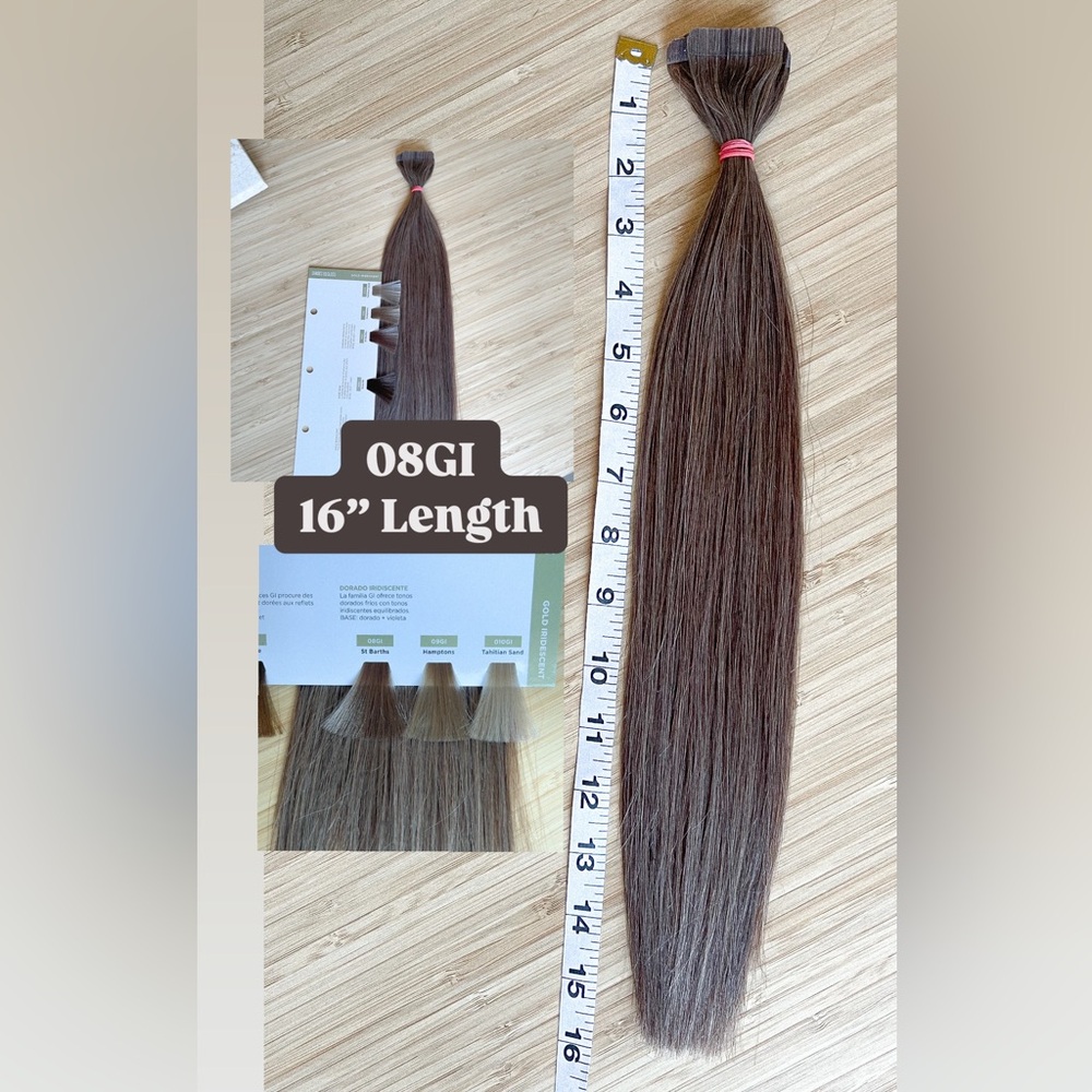 Tape In Natural Brown Hair Extension - 16" Length